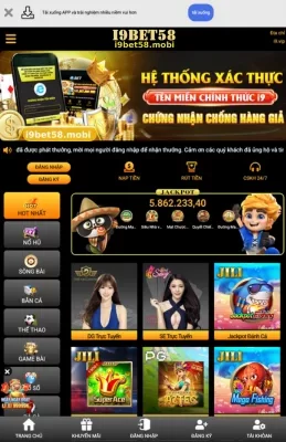 Với TẢI APP ứng dụng I9BET58,